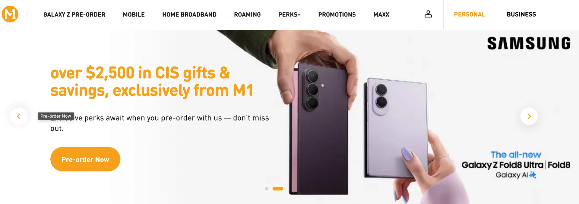 M1 pre-order banner