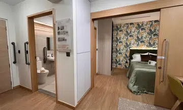 Community care apartments come with senior-friendly fittings, such as wheelchair-accessible bathrooms and other health and community services.