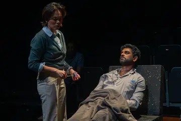 The play follows Elaine – played by Ms Terri Tan – dealing with her father’s, played by Mr Tarun Satyakumar, mortality after he gets a stroke.