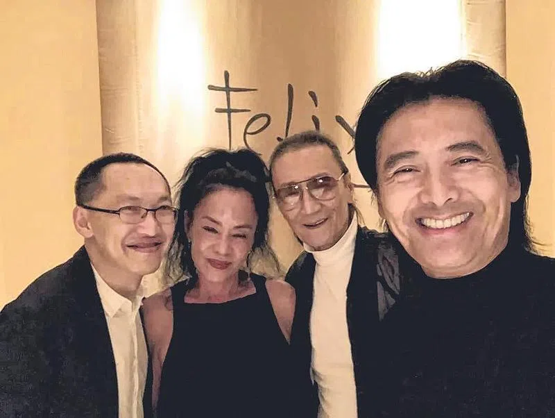 周润发曾与谢贤和杨毅敏医生多次聚会。（取自网络）