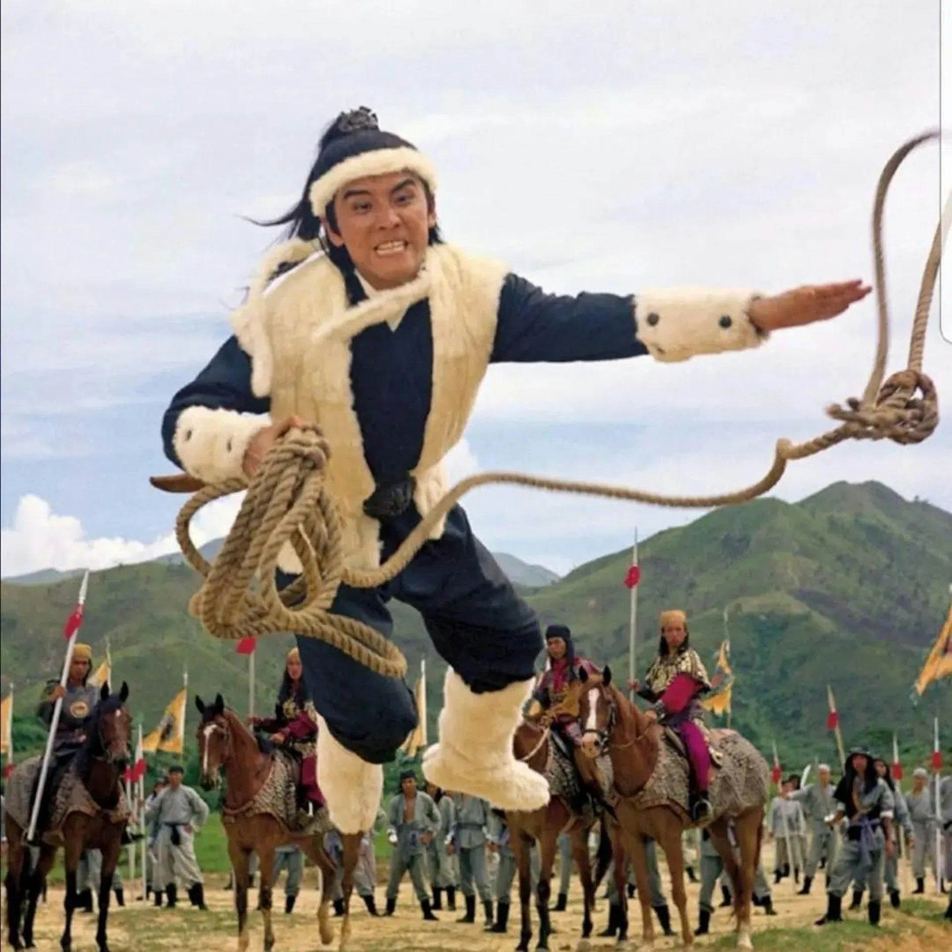 姜大卫当年主演经典功夫片《十三太保》。（互联网）