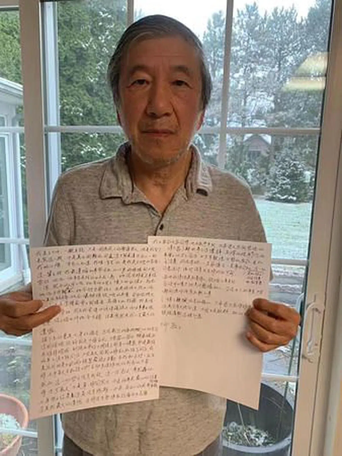 王力宏爸爸发亲笔信。（互联网）