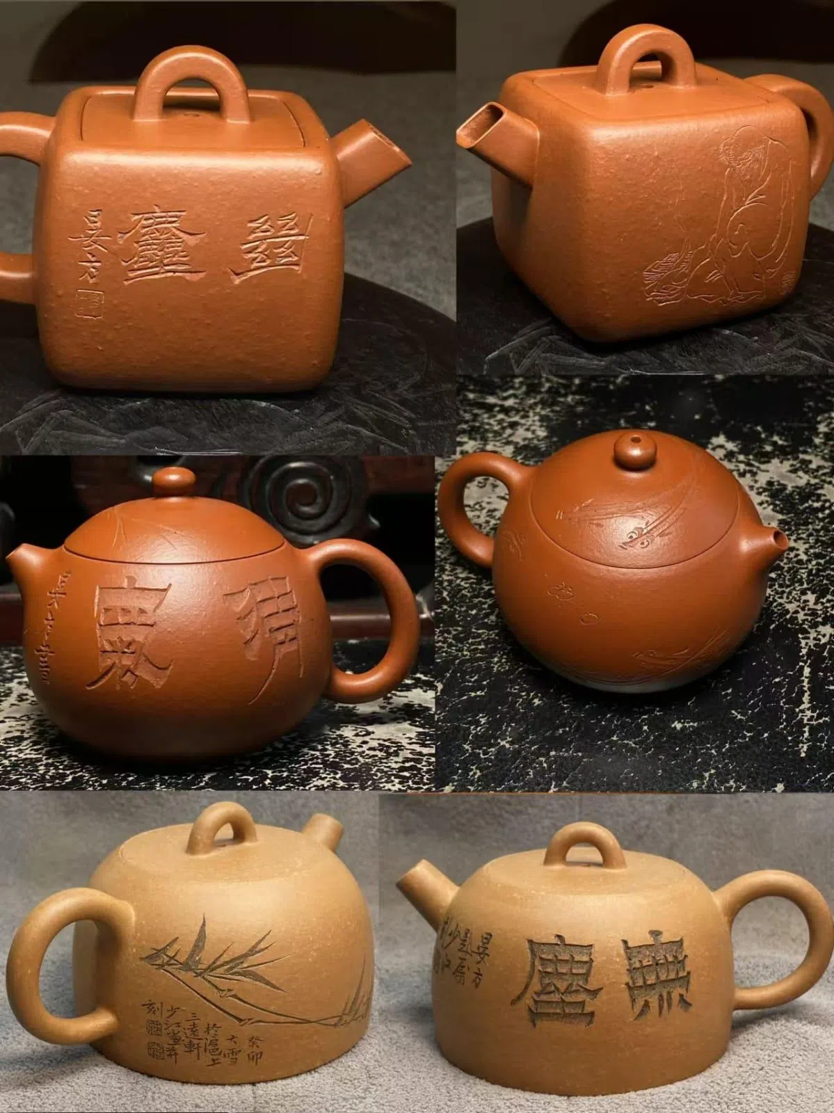 范少江展出各式紫砂茶壶。（三画廊提供）