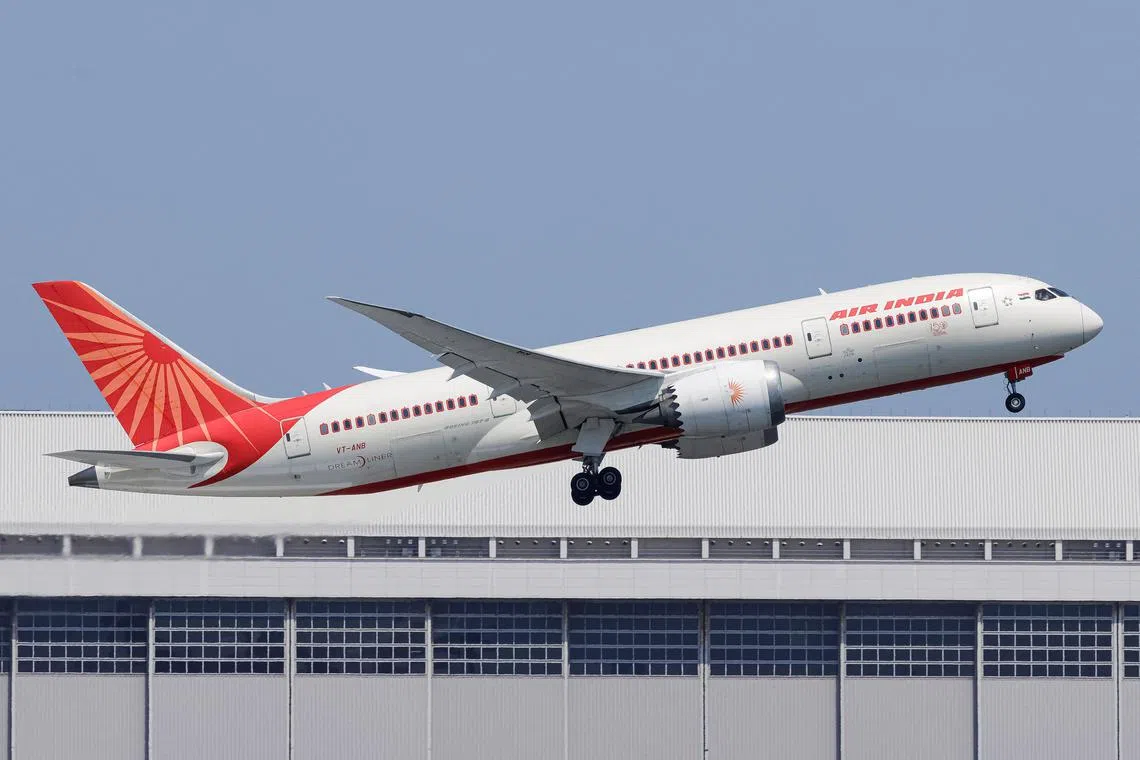 印度航空注册号为VT-ANB的787型梦幻客机今年4月27日飞过日本东京机场。（路透社）