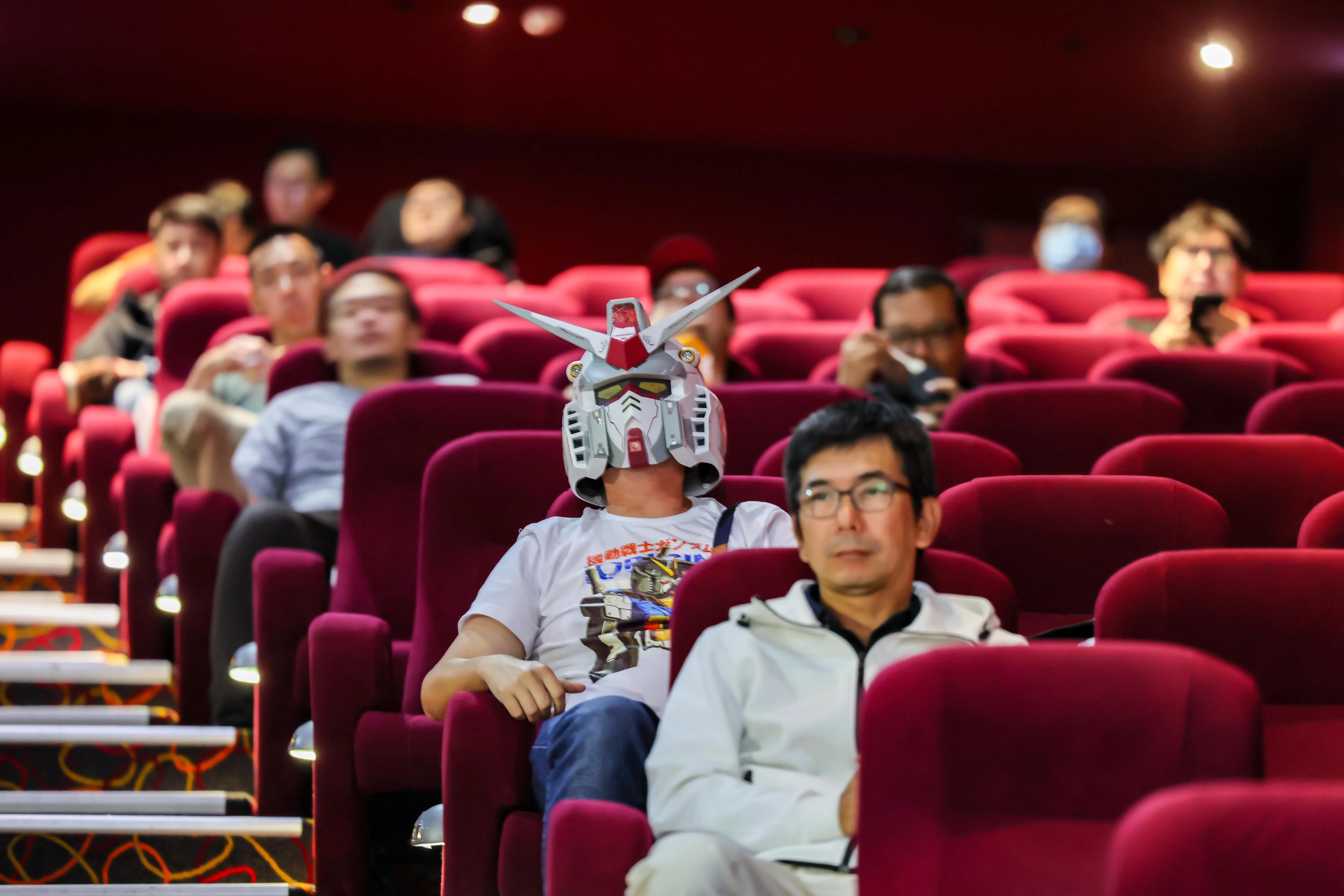 首映礼现场，钢弹的粉丝群体除了模型粉、动漫粉，还有声优粉。（龙国雄摄）