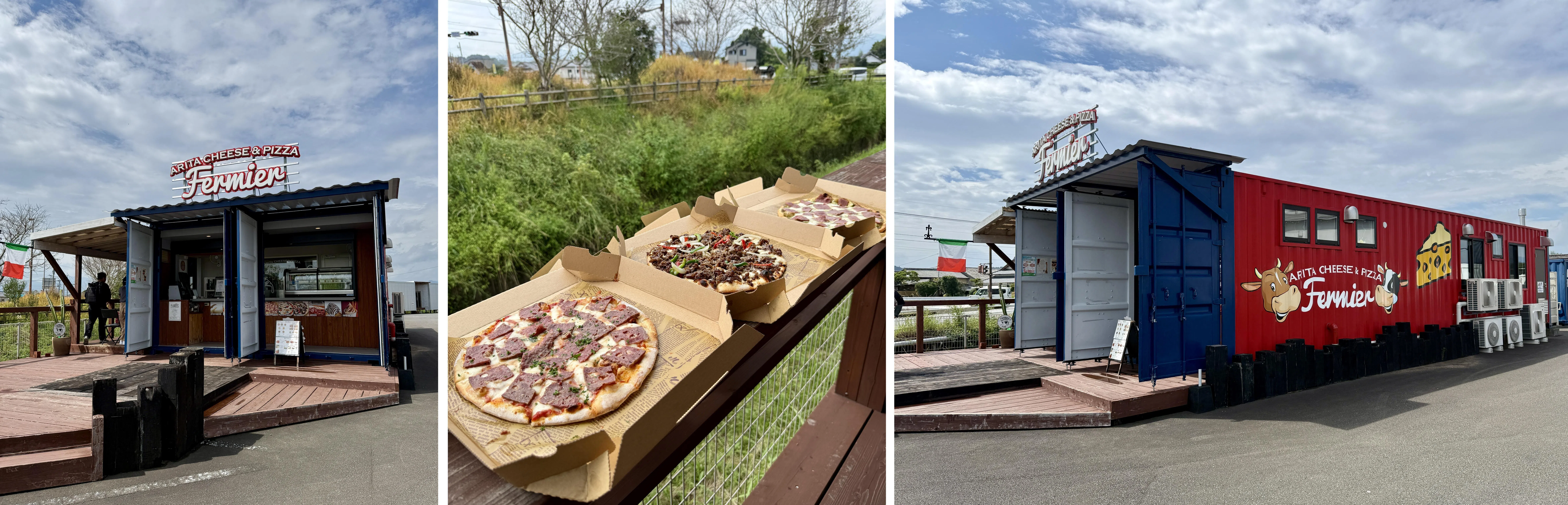 有田农场的直营芝士与比萨专卖店Arita Cheese & Pizza Fermier采用自家农场的牛奶制作而成的芝士，比萨的配料除了有田牛，还有无农药蔬菜。（陈映蓁摄）