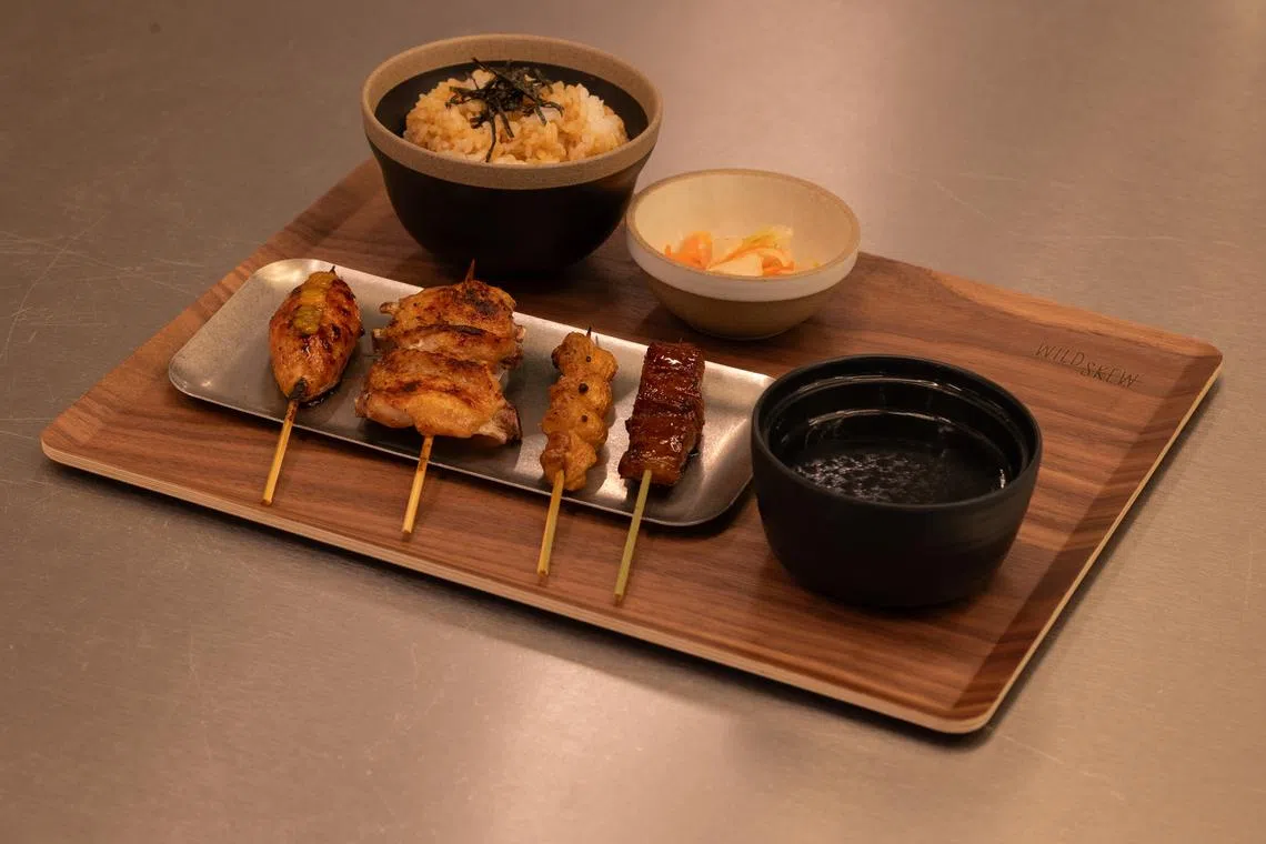 Wild Skew设计三款以鸡肉及和牛串烧组成的套餐。（品牌提供）