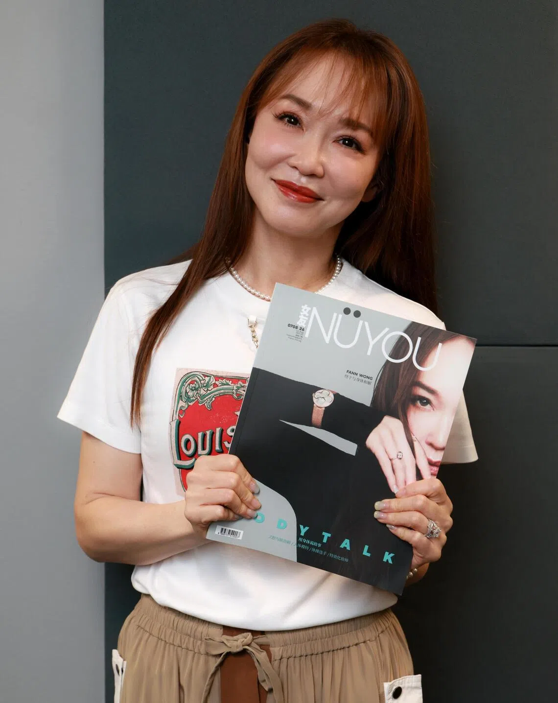 范文芳近日登上最新一期《女友》杂志封面。（龙国雄摄）