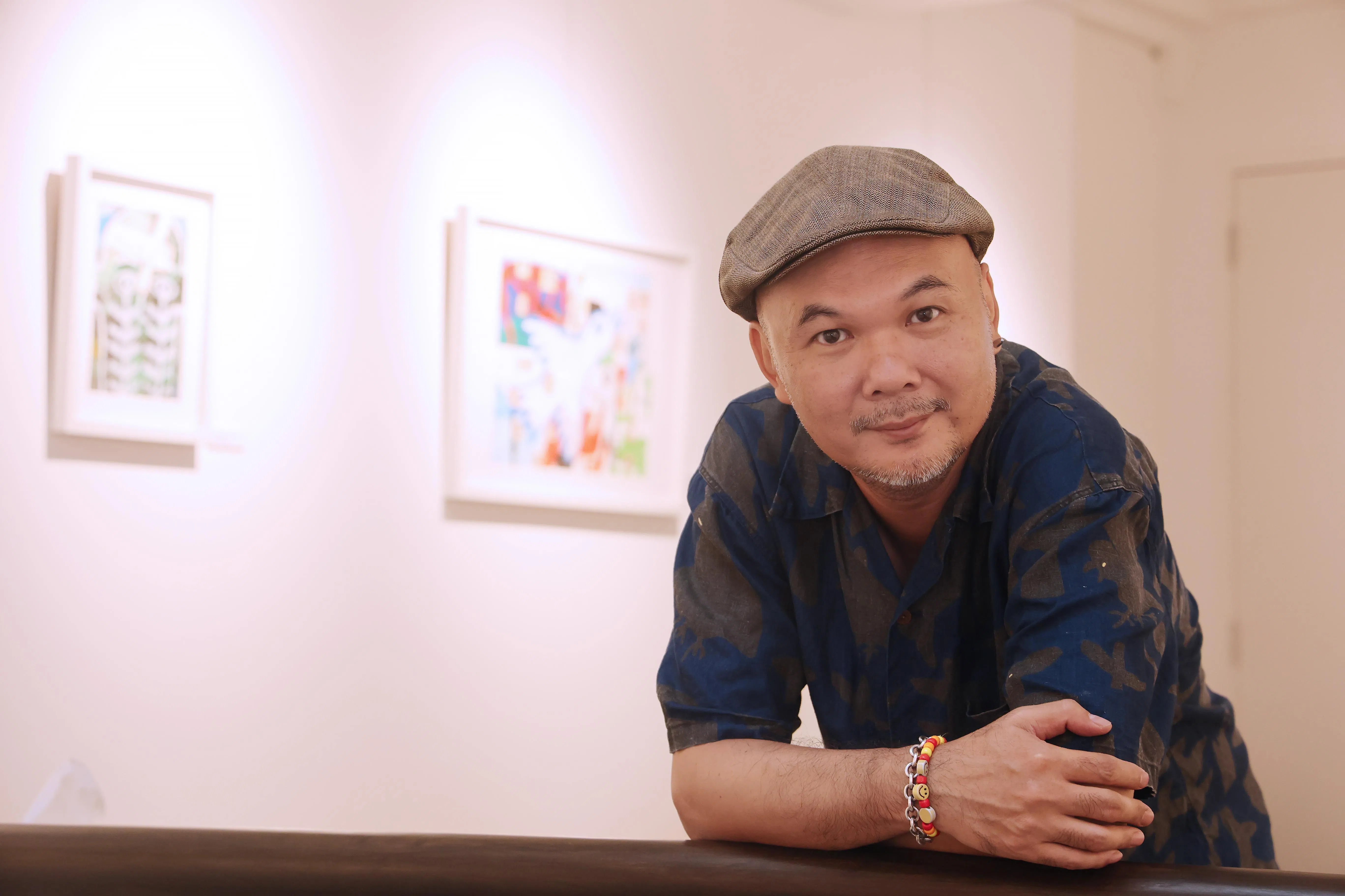 潘家定至今已办31场个展。（邬福梁摄）