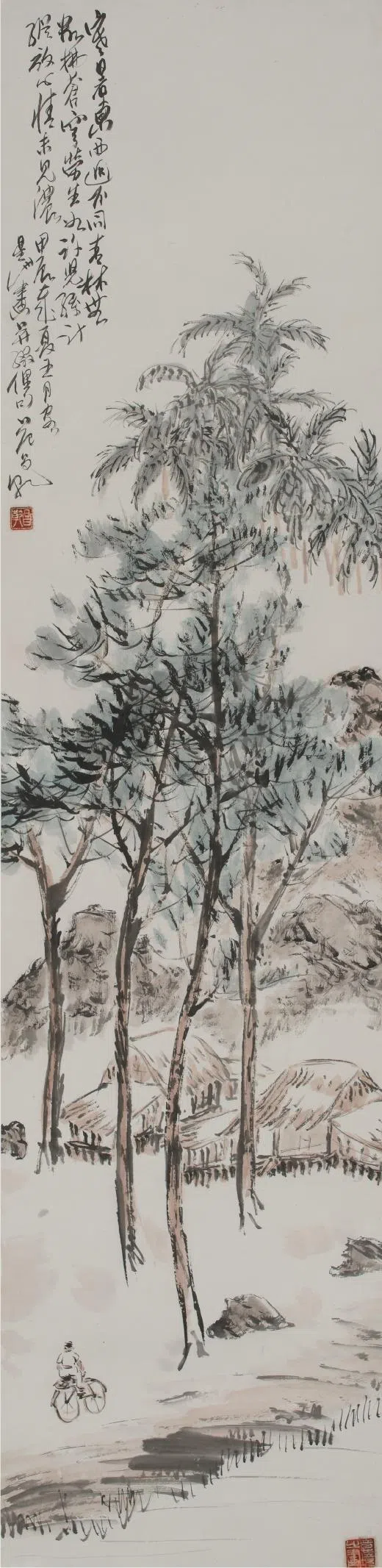 范昌乾以传统山水画为结构，融入甘榜风光。（国家美术馆提供）