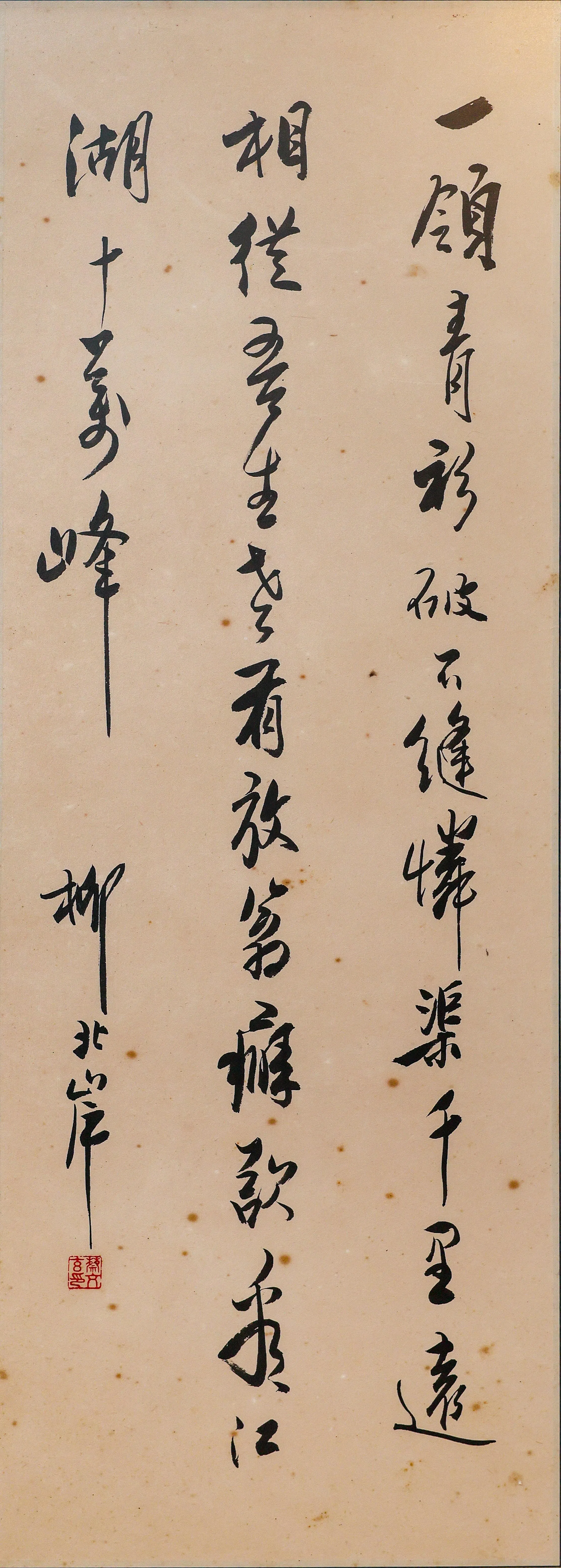 蔡文玄笔名柳北岸，诗中自称“放翁”。（龙国雄摄）