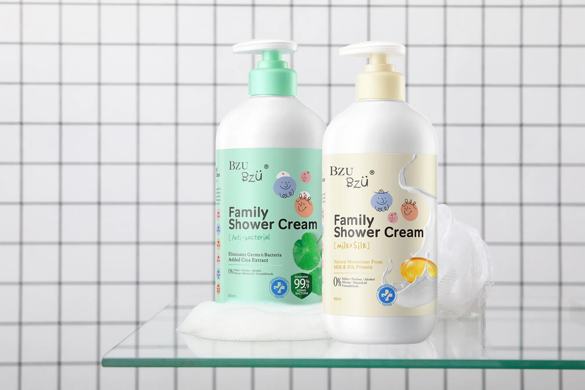 Bzu Bzu两款新沐浴露供一家大小使用。（品牌提供）