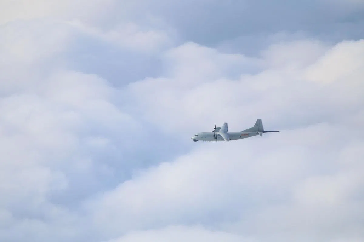 昨天（15日）进入台湾西南防空识别区和东南海空域的中国大陆解放军运8反潜机同型机。（台湾国防部网站）