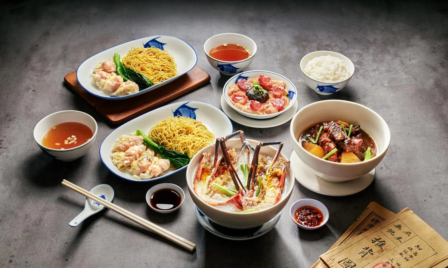 除了粥，妹记也售卖多种面食和菜肴。（餐馆提供）