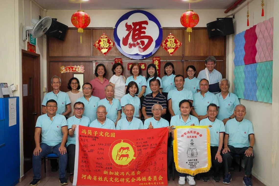 冯氏总会完成寻根之旅后，在会所举行分享会。（龙国雄摄）