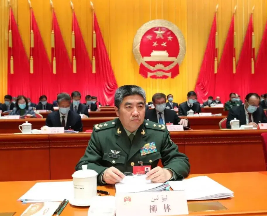 新疆军区司令员柳林中将未参加星期二（9月23日）的接见活动。（互联网）