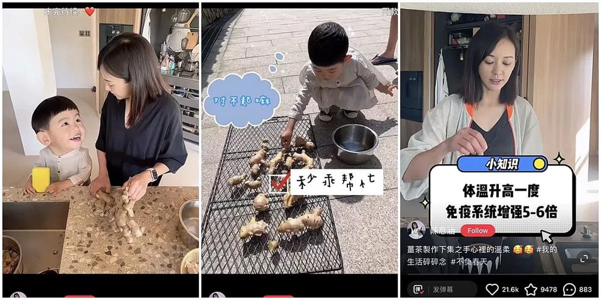 不仅“陈意涵姜茶”，儿子小初也意外成为网友热议的话题。（图/截自小红书）