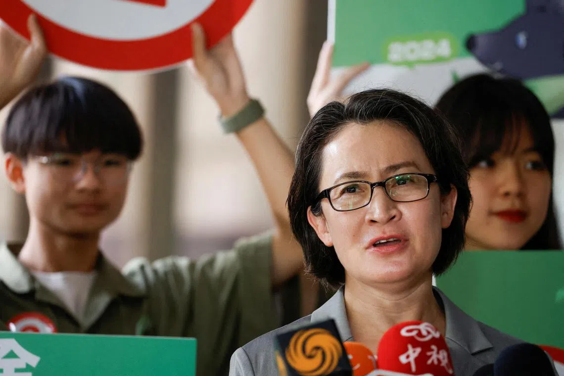 民进党副总统候选人萧美琴强调，赖萧配不会让台海爆发战争。（路透社）