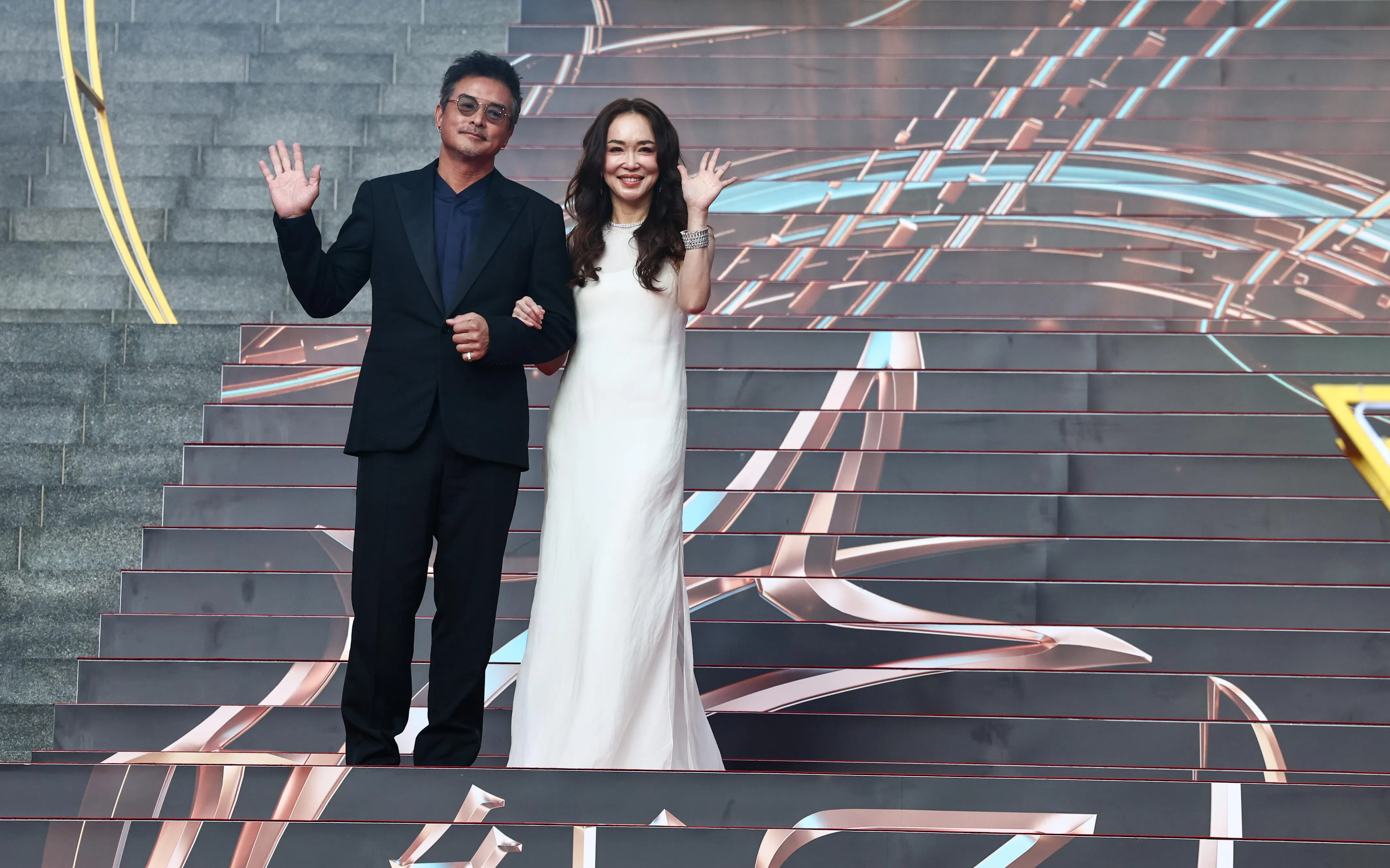 范文芳和李铭顺夫妻档继2019年后再次合体出席“红星大奖”。（陈渊庄摄）
