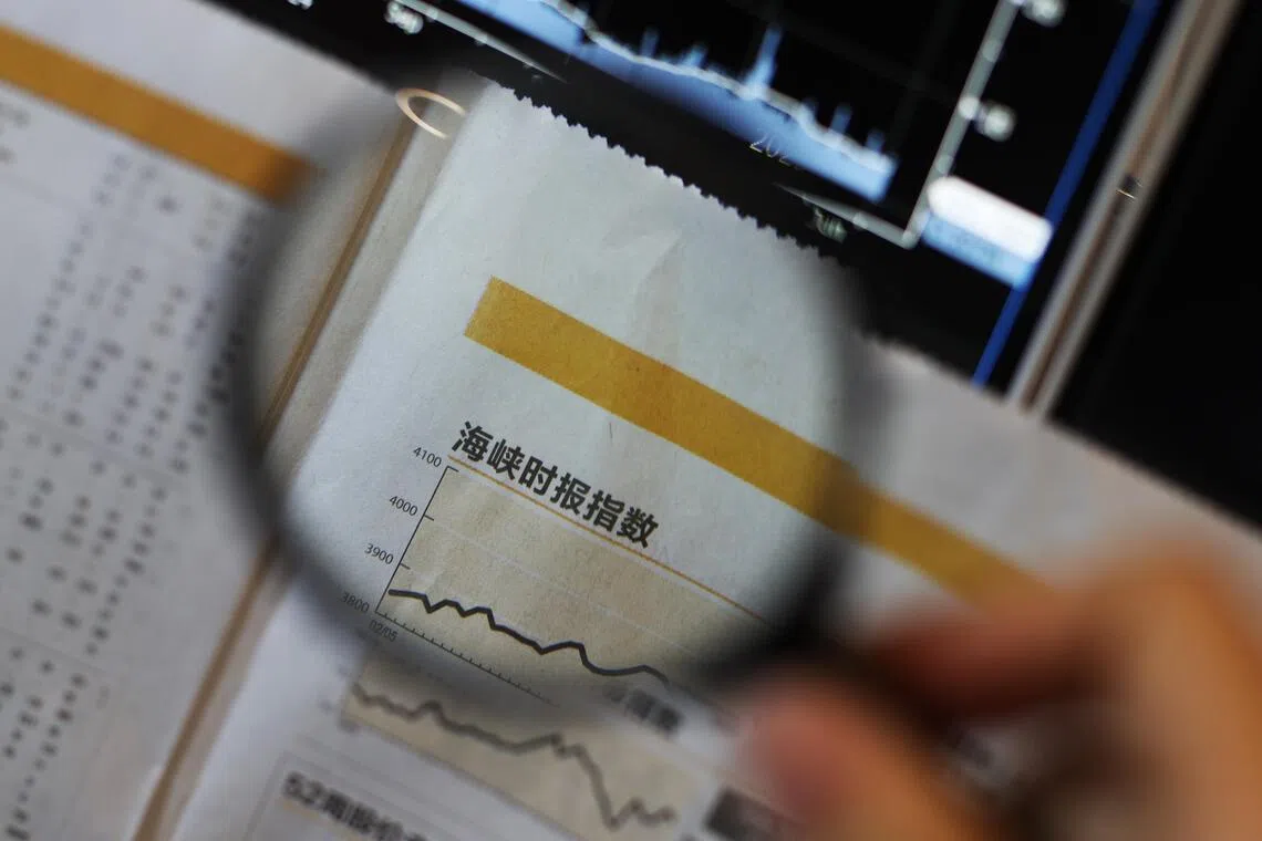 海峡时报指数今年内屡创新高，更是突破4600点大关。（档案照片）