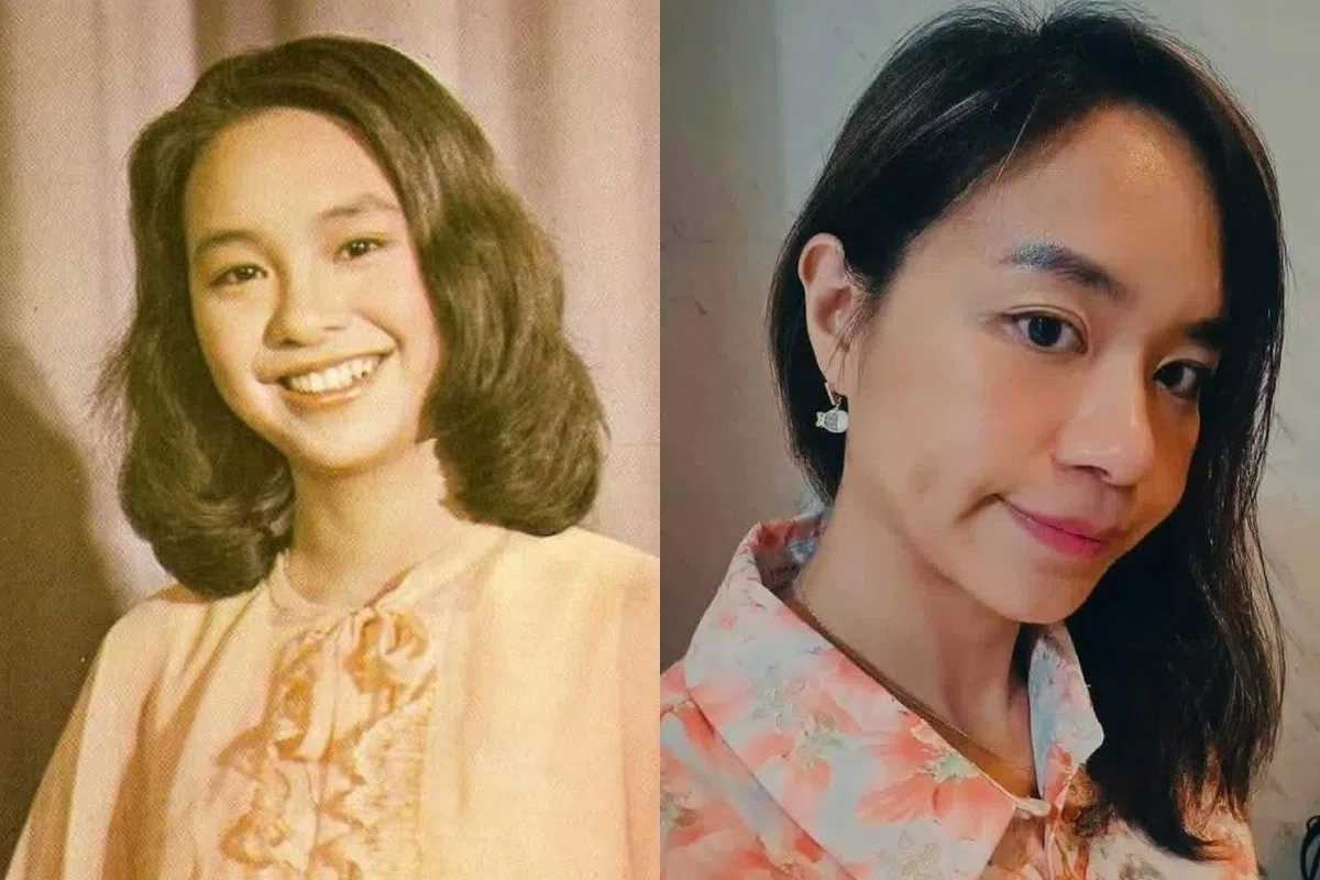 许多网民赞陈秋霞（左）的女儿（右）高颜值，完美继承了母亲的优良基因！（取自艺人社媒）