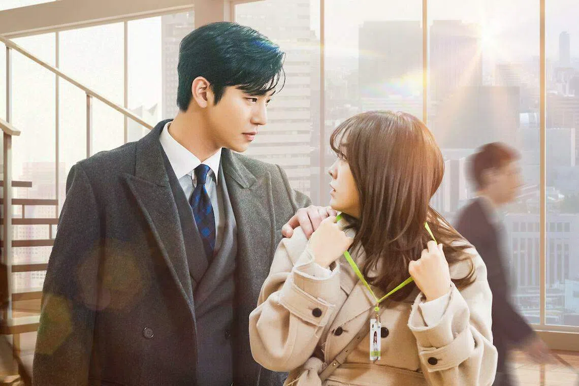 金世正曾出演韩剧《社内相亲》，并演唱该剧的主题曲。（取自Netflix）