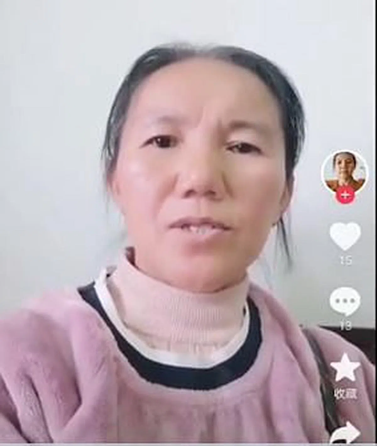 李田田母亲的视频发言今天（23日）挂上微博。（视频截图）