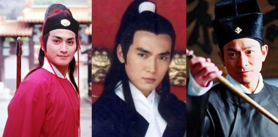 何家劲（左图起）、焦恩俊和刘德华都曾演过“御猫”展昭。（取自剧集微博）