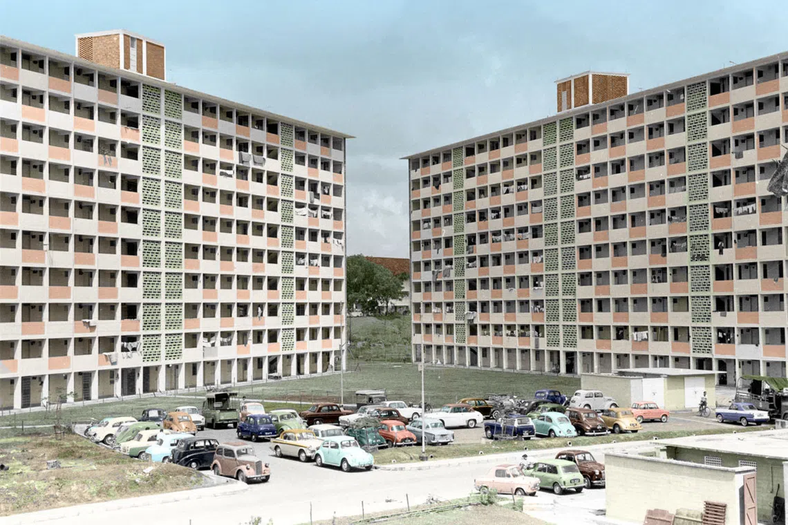 1960年代，政府实施“居者有其屋”计划，大规模兴建组屋。（徐宗懋图文馆）