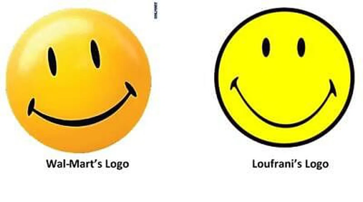 Walmart和“Smiley”两张笑脸排排站，你看得出有何分别吗?（品牌提供）