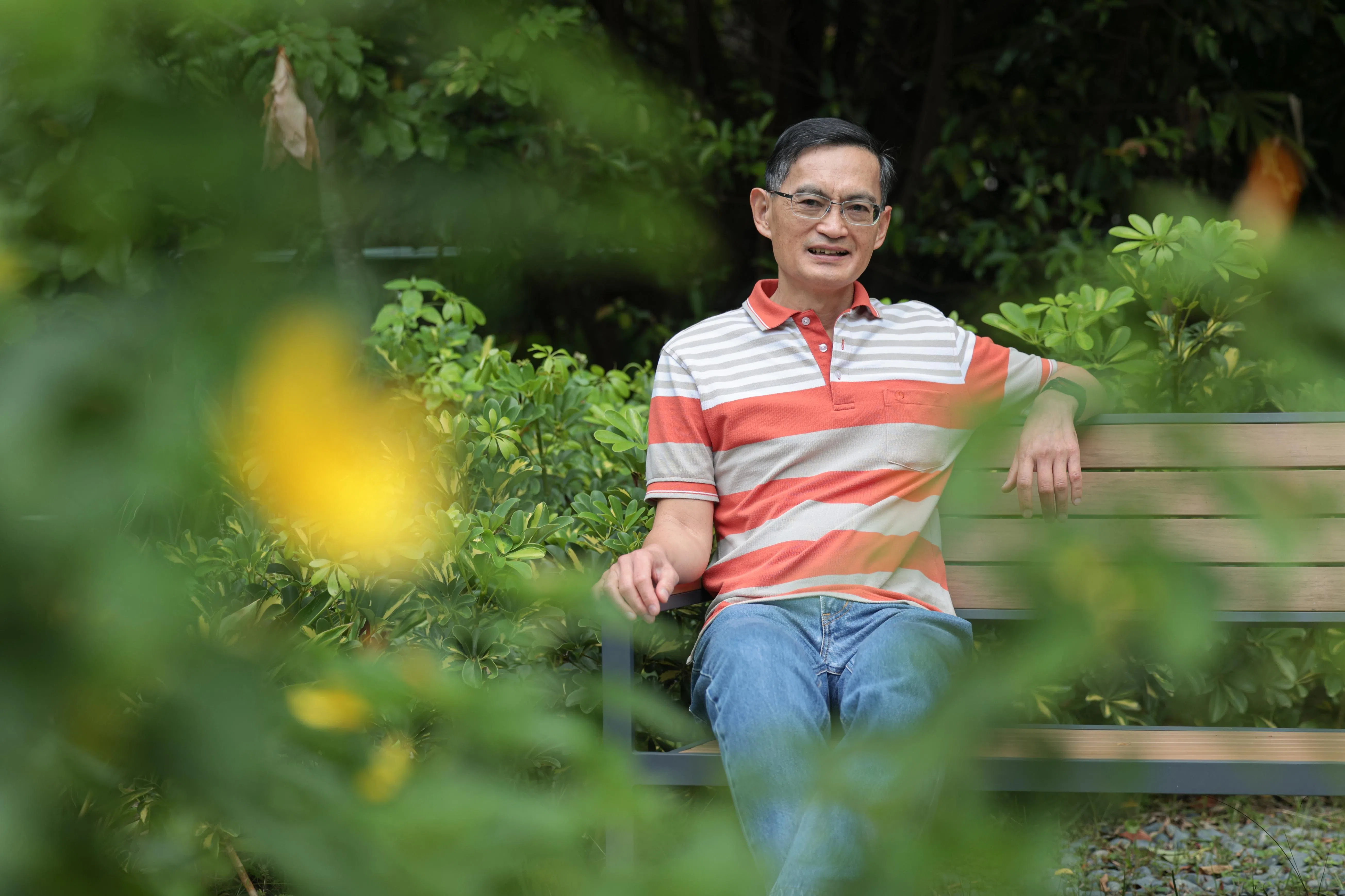 癌症虽打乱人生计划，却让陈江元学会慢活，更珍惜与家人相处的时光。（李冠卫摄）