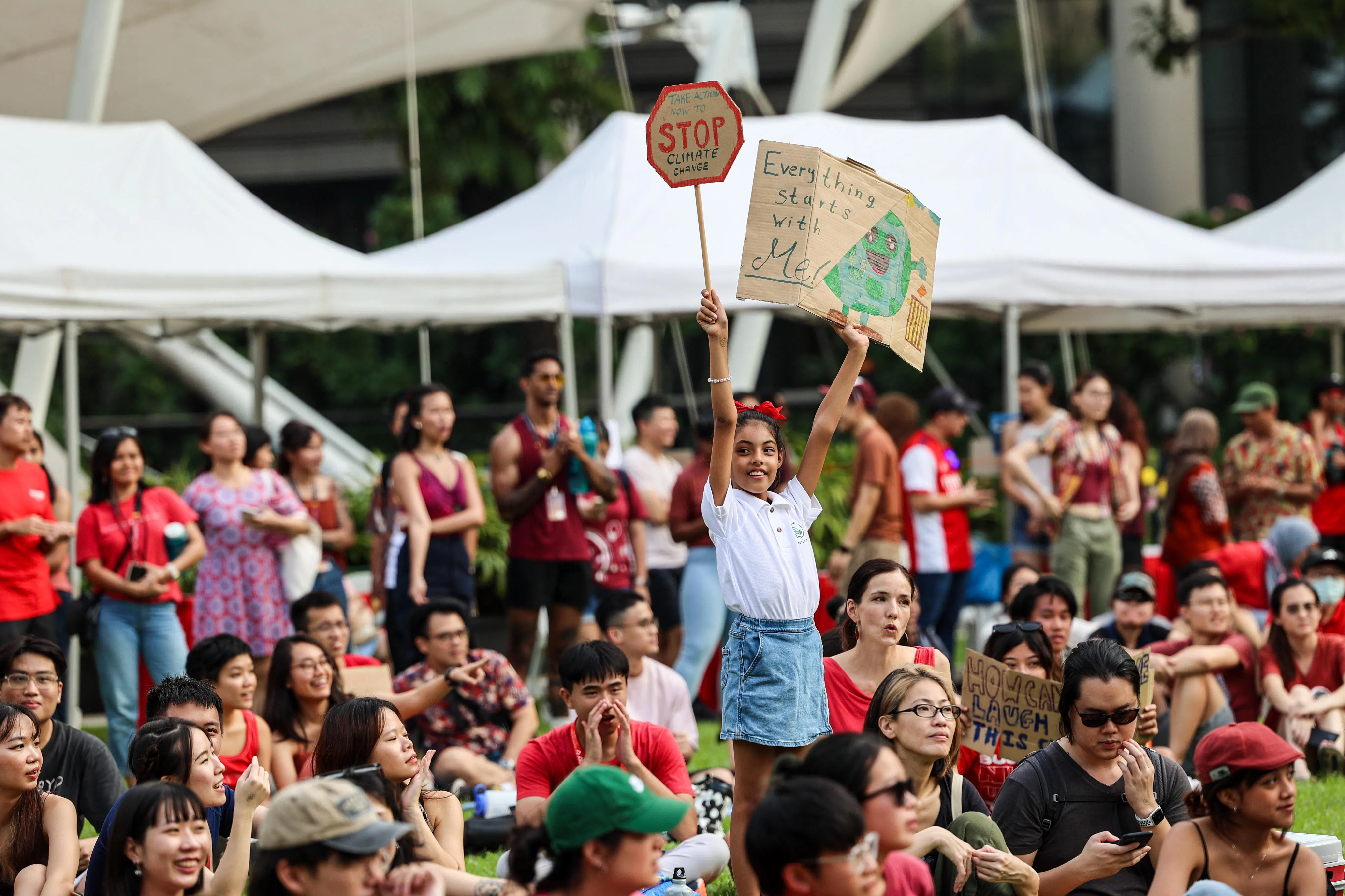 第二届新加坡气候集会于2023年9月23日举行，超过1400人参与。（关俊威摄）