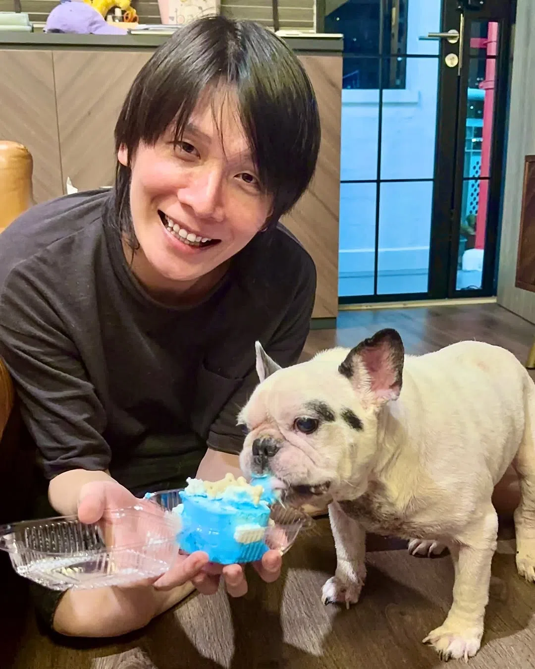 饶梓杰的爱犬“Farmer”今年已是14岁高龄。（取自饶梓杰IG）