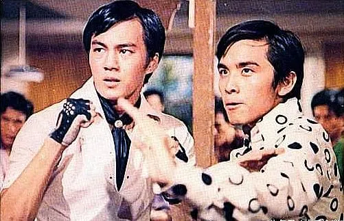 六七十年代，邵氏武侠电影大行其道，姜大卫（右）和狄龙（左）获张彻力捧上位。（互联网）