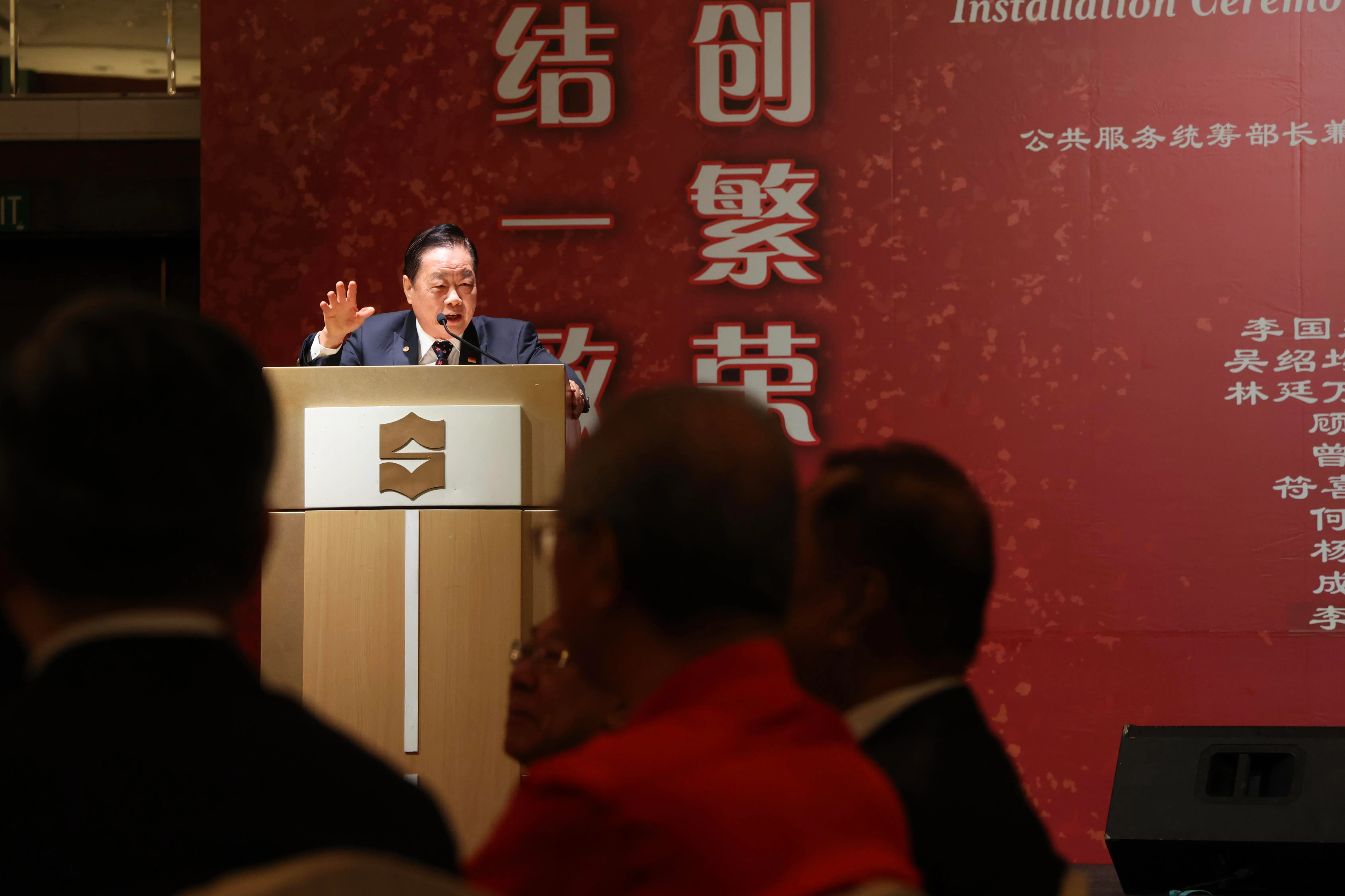 何国才自2003年起开始担任广东会馆会长，至今超过20年。（郑一鸣摄）