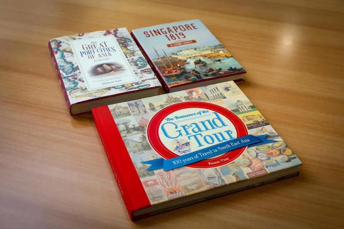 陈威仁撰写了三本与港口城市有关的英文书籍，其中，《亚洲伟大的港口城市：历史篇》会推出中文版。（龙国雄摄）
