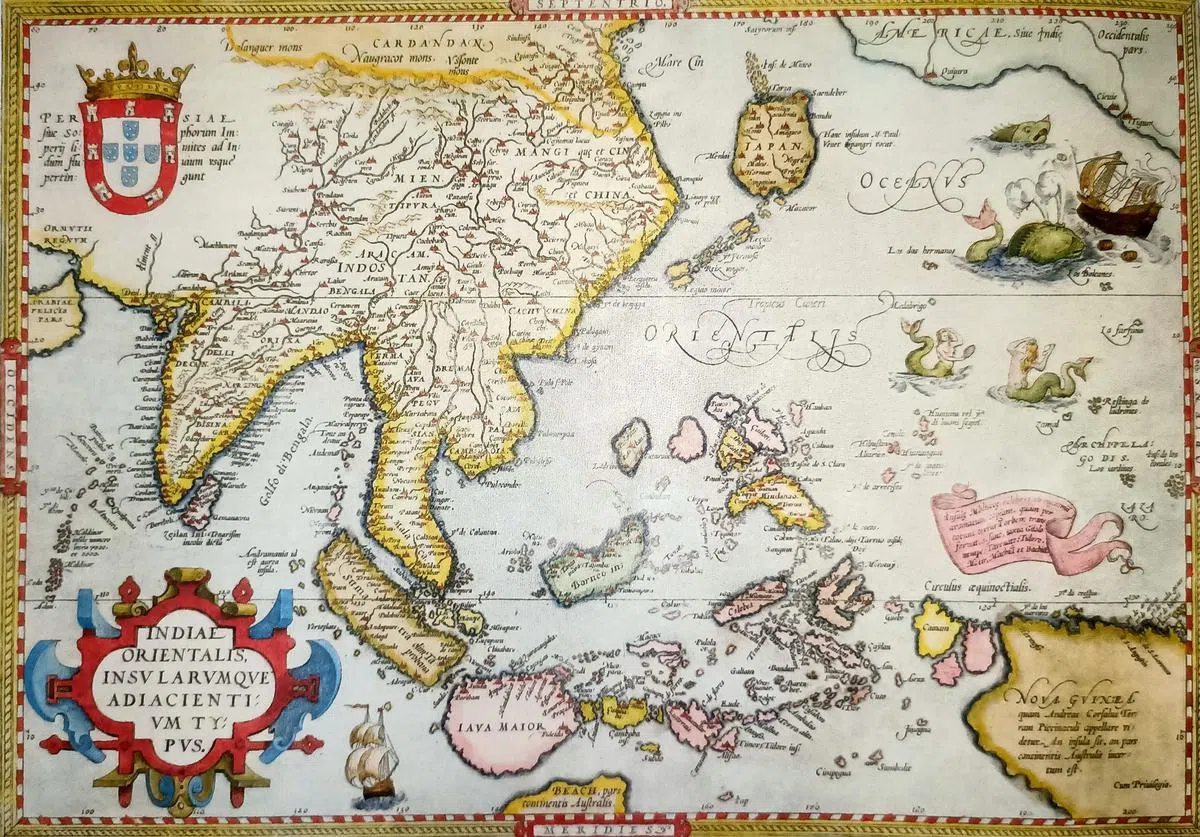 墨卡托投影的东南亚地图。（皓琦／图）