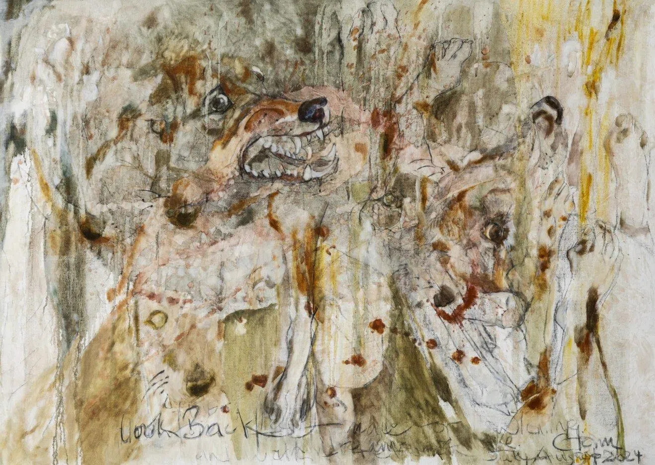 2024年，蓝玉娇在大华银行最佳画作大奖中，凭《回首》获得新加坡资深画家组银奖。（互联网）