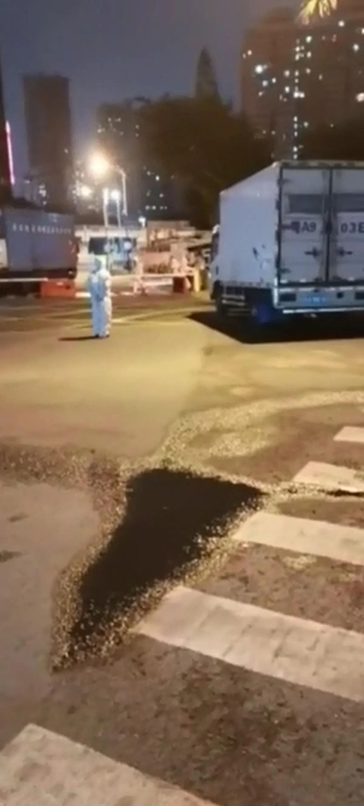 由于手续繁杂，业者估计，能够顺利跨境的货车数量只有平日的三分之一。（互联网）