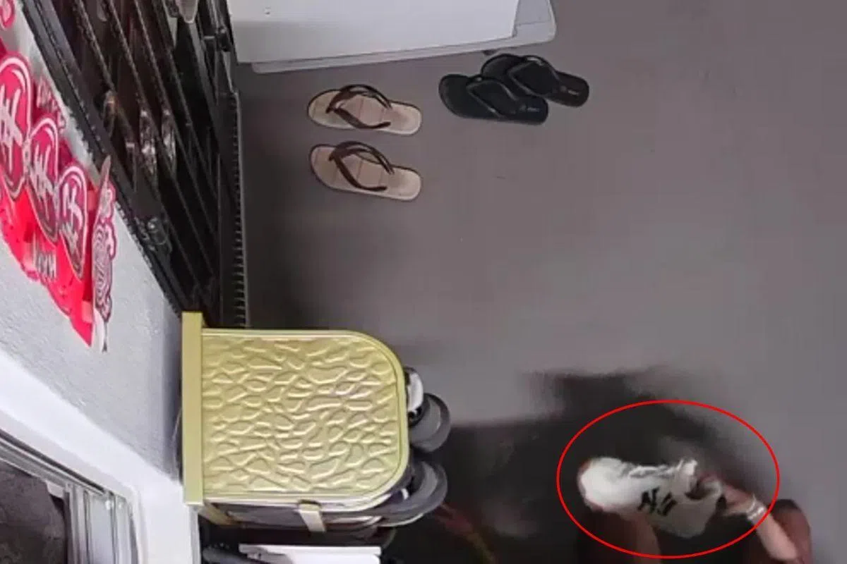 雇主称女佣省吃俭用七个月才买下这双潮牌球鞋。（受访者提供）