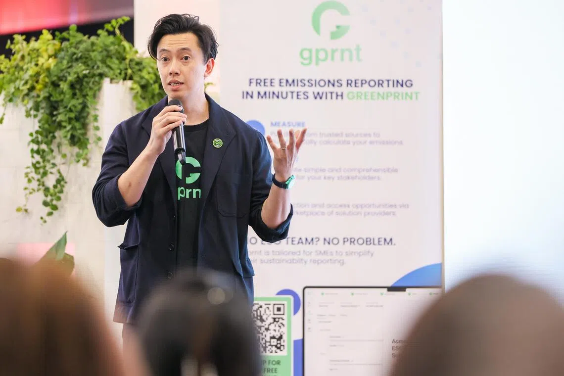 金管局旗下综合数码平台Gprnt的执行总裁黄卓鸿说，许多企业高管很难在日常工作外有余力学习可持续发展，所以需要更简明扼要的路线图。（Gprnt提供）
