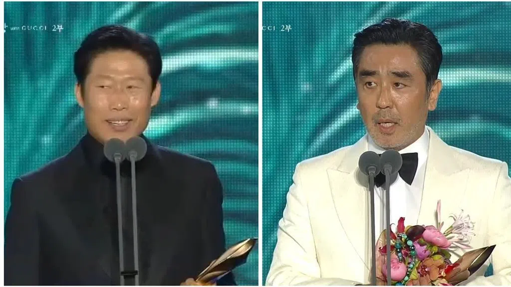 柳海真（左图）和柳承龙都在男主角奖失利却抱走年度大奖。（互联网）