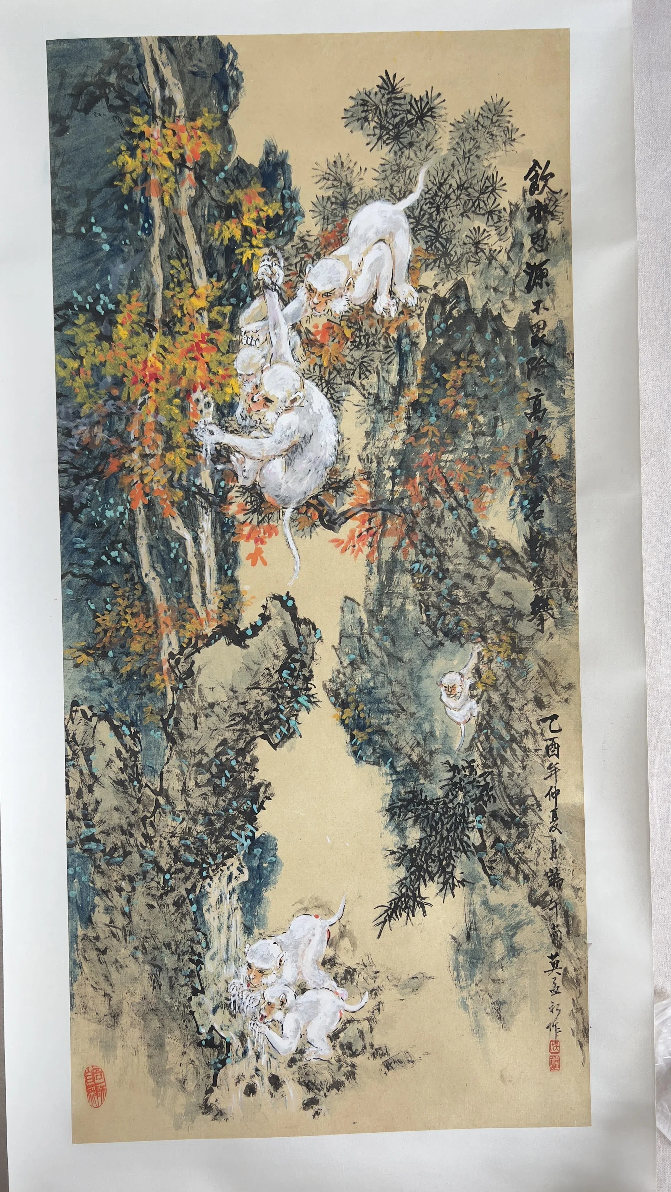 中国水墨画家莫孟初作品《饮水思源》。（莫尼提供）