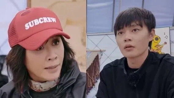 刘嘉玲（左图）和柯淳一起录制《一路繁花2》。（视频截图）