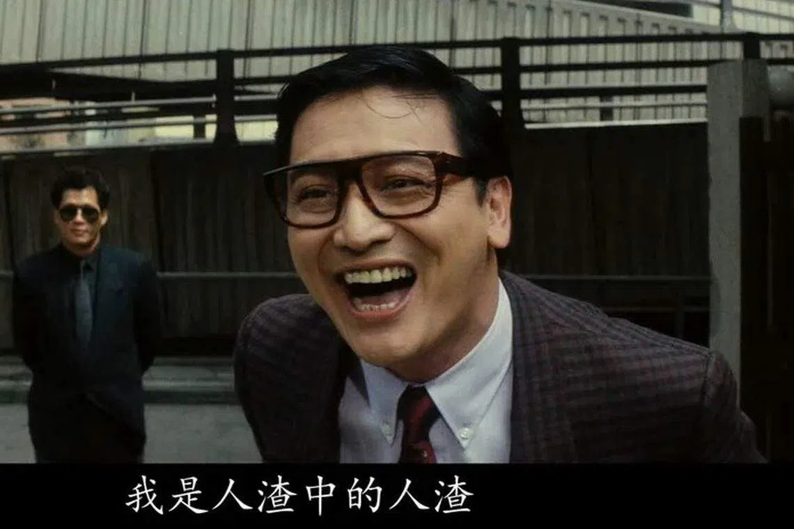 曹查理（右）过去在作品中多以好色和奸诈的形象示人。（互联网）