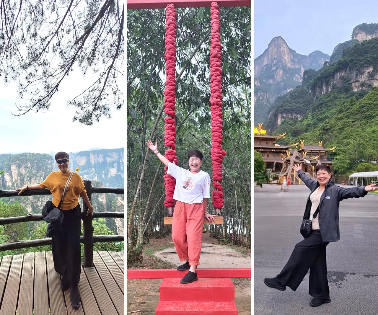 热爱旅行的朱爱珍，与丈夫曾走访中国、马来西亚等地，留下许多美好回忆。（图/受访者提供）