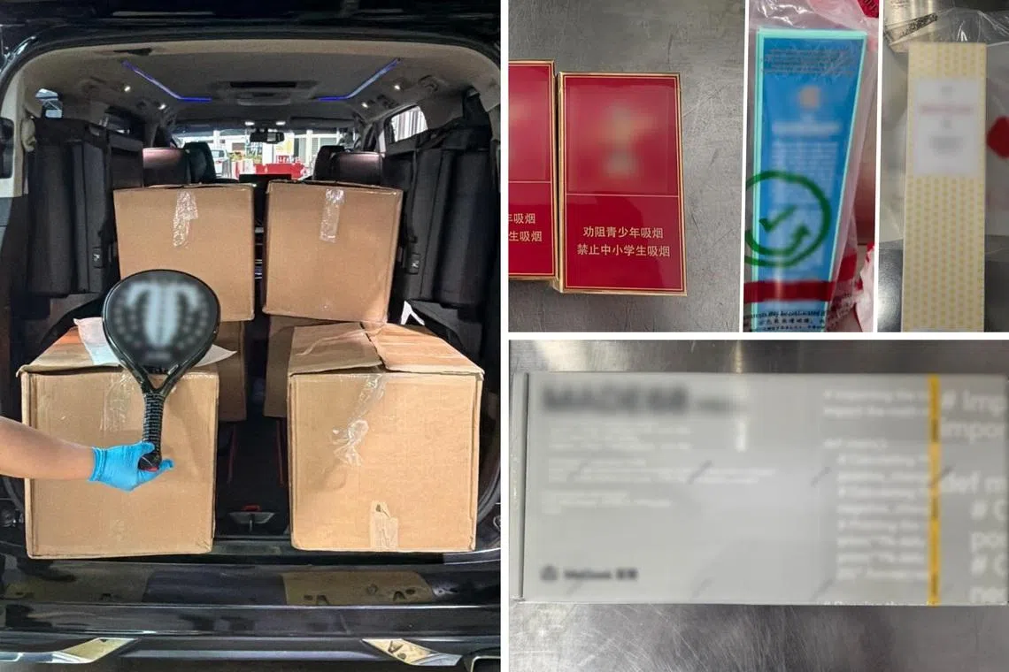 在联合执法行动中，共有43人被查出携带未申报及未缴税的物品，漏税总额为5354新元，当局也因此开出9740新元的销案罚款。（新加坡关税局提供）