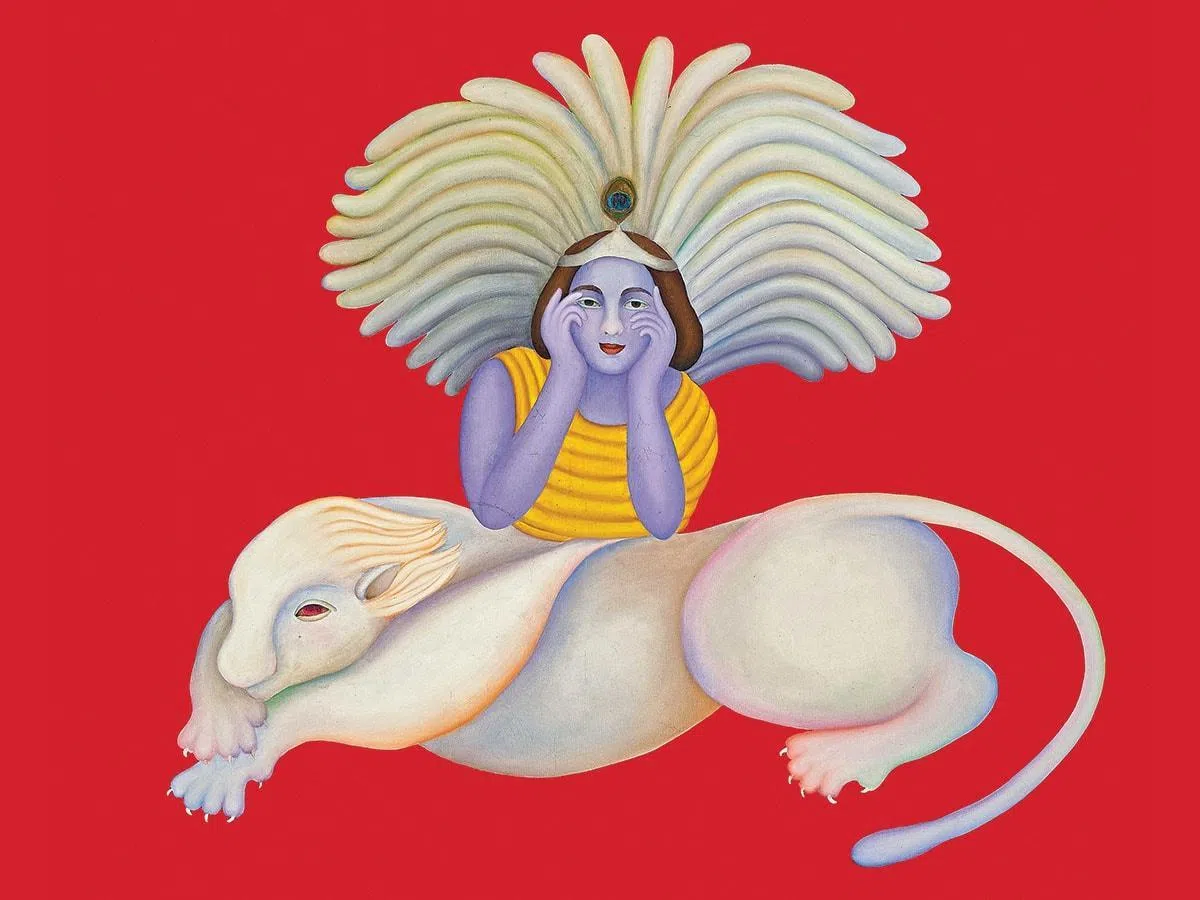 印度艺术家曼吉特·巴瓦（Manjit Bawa）的作品。（AstaGuru提供）