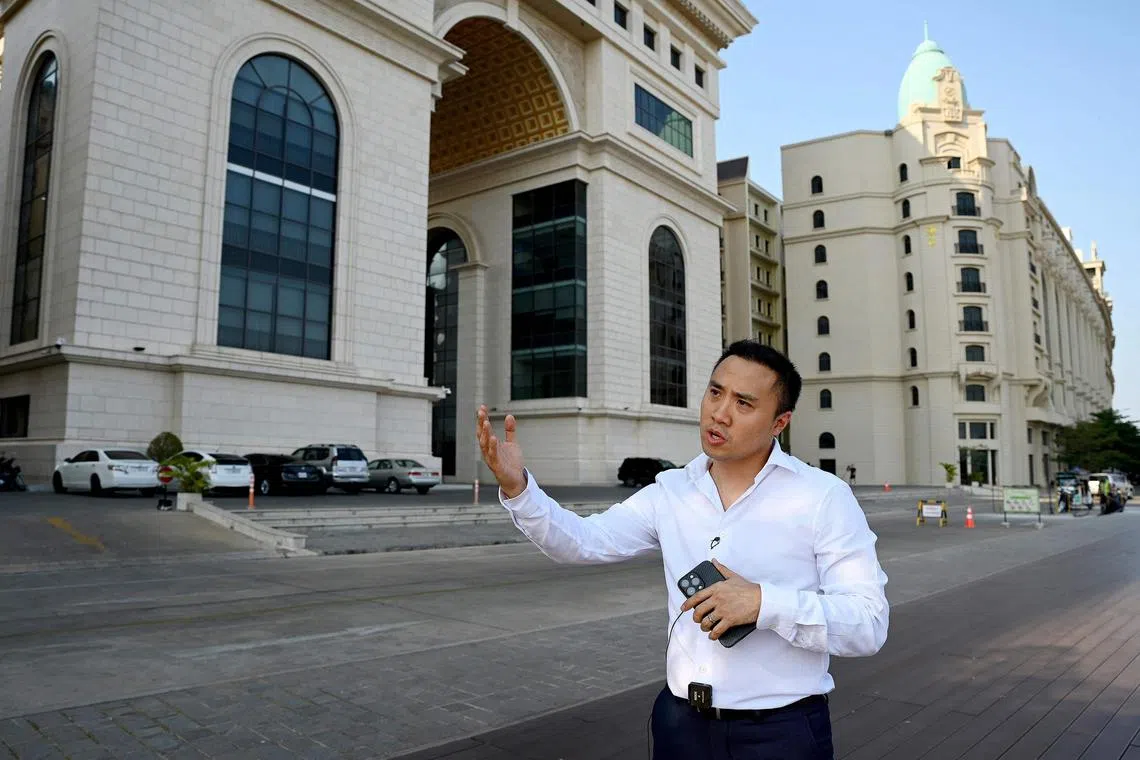 海外柬华投资公司副总裁特里·蒂希望通过“爱丽舍宫混合地产”项目，打开柬埔寨的奢侈品新领域。（法新社）