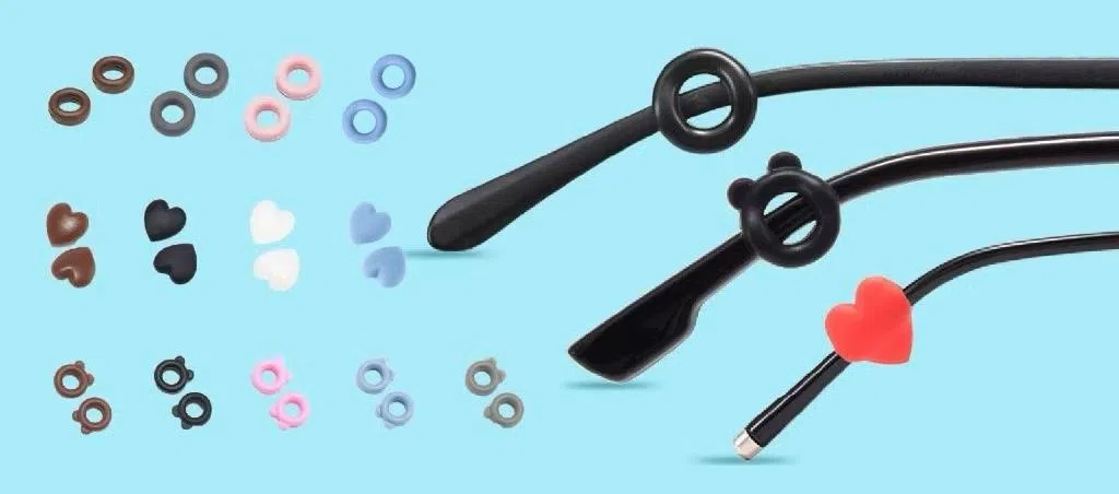 塑料防滑神器有圆形、熊耳朵、心形等造型。（取自Shopee.sg）